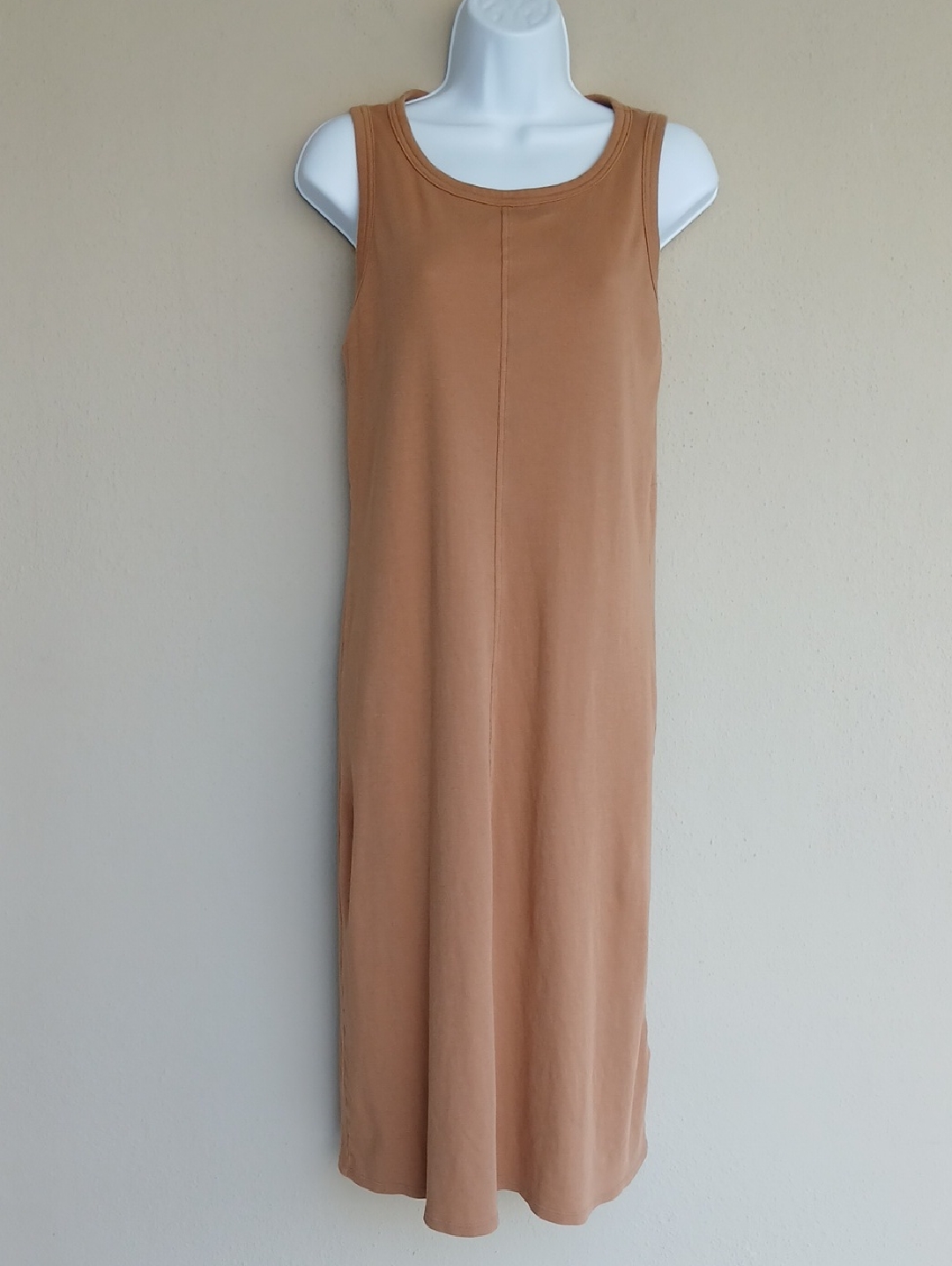 Elizabeth And James Milk Chocolate Brown Cotton Stretch Maxi Dress Xs